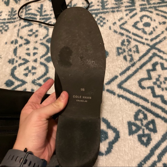 Cole Haan Black Riding Knee Boots 9 - Picture 3 of 6